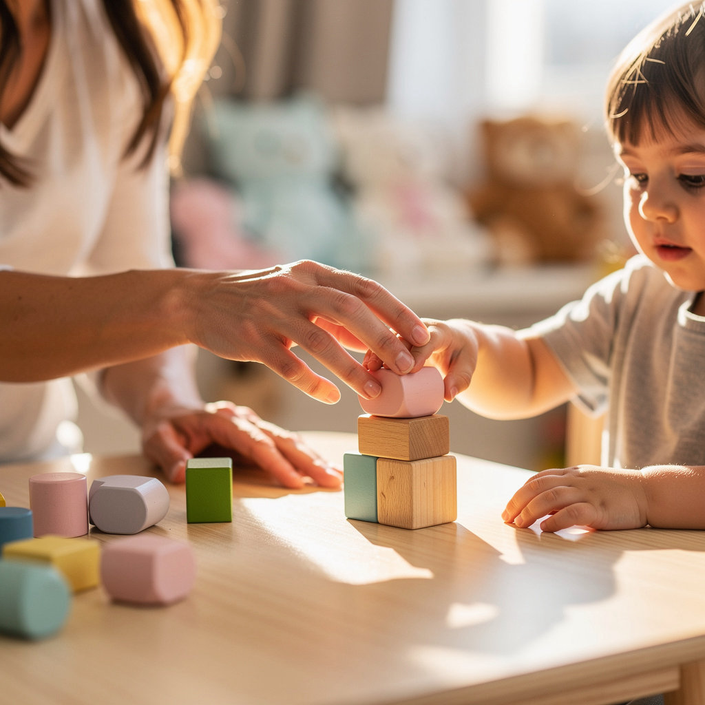 My Little Star Family Daycare caregiver and children engaging in nurturing playtime in a warm, safe San Diego environment